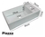 Bacha De Baño Blanca Rectangular Apoyo 1 Agujero Piazza A146 - comprar online