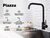 Griferia Cocina Monocomando Pico Móvil Piazza Gourmet Negro - tienda online