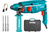 Rotomartillo 650w Total 220 V Sds Plus Con Maletin Y Mechas