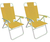 Reposera Silla Alta Playa Aluminio 5 Pos Coversol Set X2 Un. - tienda online