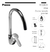 Griferia Cocina Mesada Monocomando Pico Bar Piazza Emblem - comprar online
