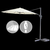Sombrilla Lateral Impermeable Blanco Regulable 3mts Lusqtoff - comprar online