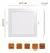 Plafon Embutible Led Fria 18w = 100w Cuadrado 1080lm Candela - Tiendanext