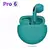 Original pro6 tws controle de toque sem fio bluetooth 5.0 fones esporte música - KindAll