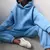Conjunto de Moletom Feminino Oversized com Capuz – Outono/Inverno na internet