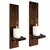 Conjunto de 2 arandelas de vela de parede de madeira rústica - comprar online