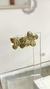 ACERO DORADO | AROS PASANTE MARIPOSA - comprar online