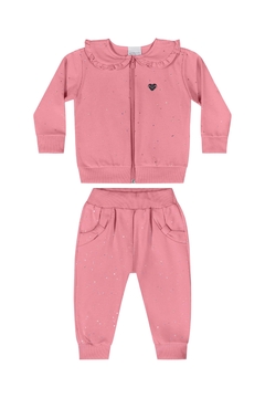 CONJUNTO JAQUETA E CALCA EM MOLECOTTON COM GLITTER 34291 - comprar online