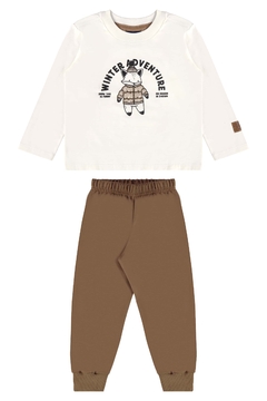 CONJUNTO CAMISETA ML MEIA MALHA E CALCA EM MOLETOM 18084 na internet