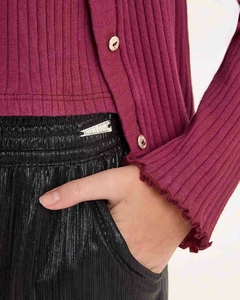 CONJUNTO CARDIGAN E REGATA EM CROPPED EM MALHA CANELADA SOFT 2251013 - loja online