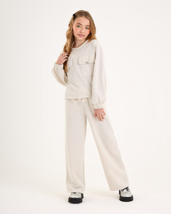 CONJUNTO BLUSAO BOXY E CALCA WIDE EM MOLETINHO SHINA 2251037 - comprar online