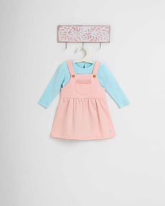 CONJUNTO BODY EM MALHA CANELADA SOFT E SALOPETE EM MOLETINHO FELPADO MOON 3251016 - comprar online