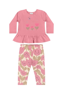 CONJUNTO BLUSA E CALCA EM COTTON 34300 - comprar online