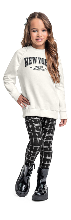 CONJUNTO BLUSÃO MOLETOM E CALÇA JACQUARD 34339 - comprar online