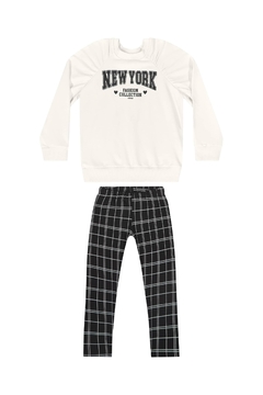 CONJUNTO BLUSÃO MOLETOM E CALÇA JACQUARD 34339 na internet