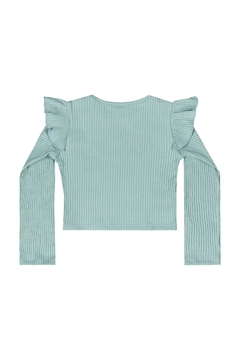BLUSA MANGA LONGA EM RIBANA CANELADA 34350