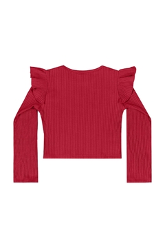 BLUSA MANGA LONGA EM RIBANA CANELADA 34350 - Loja Amorê
