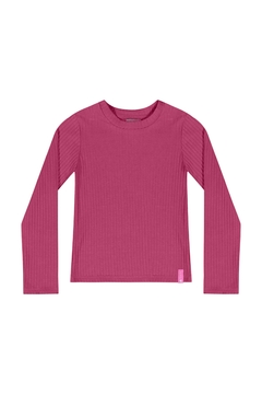 BLUSA MANGA LONGA EM RIBANA CANELADA 34355 - comprar online