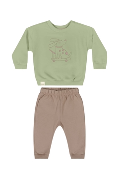 CONJUNTO BLUSAO E CALCA EM MOLETOM 34378 na internet