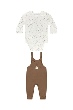 CONJUNTO BODY COTTON E JARDINEIRA MOLECOTTON 34441 - Loja Amorê