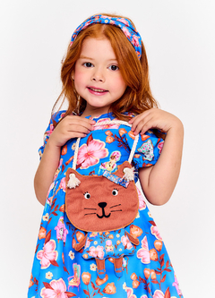 BOLSA ENTRE FLORES MARROM E AZUL U - comprar online
