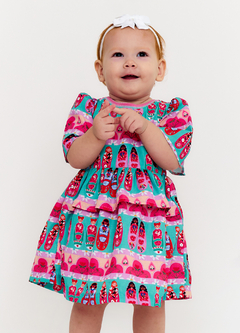 VESTIDO E CALCINHA SAPATINHOS DE BONECA ROSA - comprar online