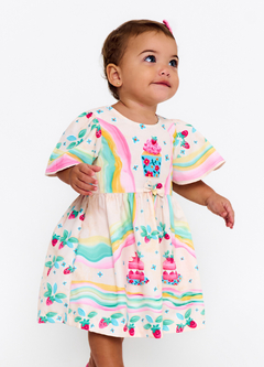 VESTIDO E CALCINHA DOCE DE MORANGUINHO na internet