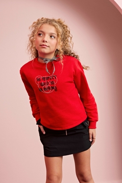 CONJUNTO BLUSÃO BOXY EM MOLETOM FELPADO E SAIA CARGO EM NYLON COM SHORT INT EM COTTON 2251029 na internet