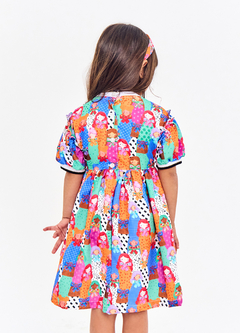 VESTIDO AMIGAS FASHIONISTAS PRETO E BCO 62251 na internet