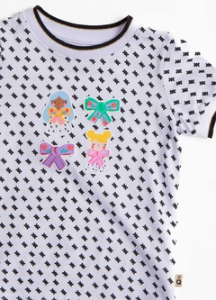 BLUSA AMIGAS FASHIONISTAS PRETO E BCO 62253 - loja online