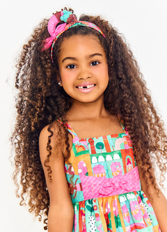 VESTIDO MEU MUNDINHO VERDE E ROSA 62301 - loja online