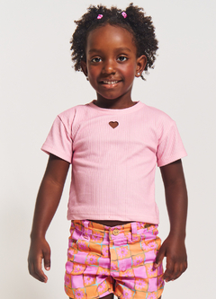 SHORT FLOWER POWER ROSA E LARANJA 59866 - comprar online