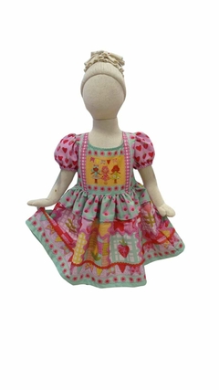 Imagem do VESTIDO E CALCINHA A FESTA VAI COMECAR VERDE E ROSA 62340