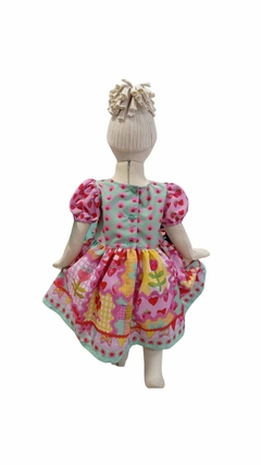 VESTIDO E CALCINHA A FESTA VAI COMECAR VERDE E ROSA 62340 - loja online