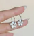 Aros flor cristal/argollas/plata 925 - comprar online