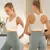 Sutiã Esportivo Respirável Feminino, Busto à Prova de Choque Sem Costura, Top