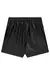 Short saia em couro sintetico preto - Pithucos Kids