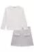 Conjunto blusa ml e saia - Pithucos Kids