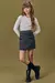 Conjunto blusa em canelado liz e saia em tweed paris preto - comprar online