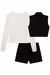 Blusa ml e colete top cropped preto - loja online