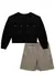 Blusao boxy ml e short saia - loja online