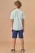 Bermuda em malha jeans elastano azul escuro na internet