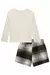 Conjunto blusa manga longa e short saia xadrez - loja online