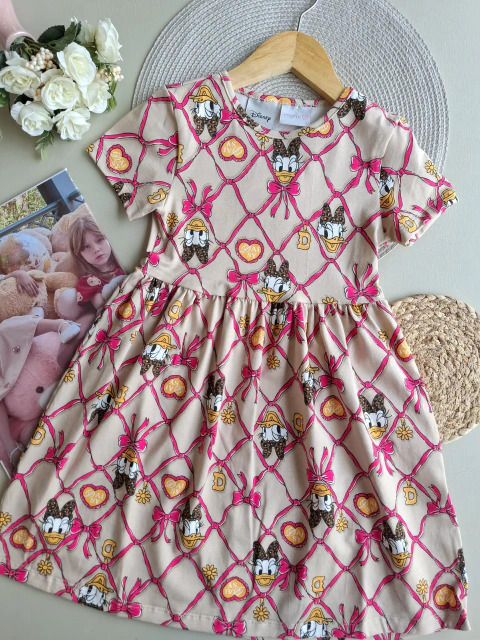 Vestido infantil estampa Daisy Disney
