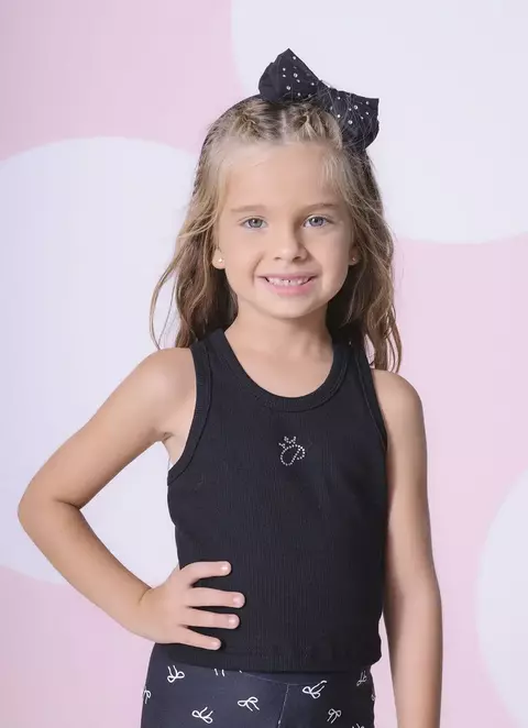 Regata Cropped Ribana Pituchinhus Preto