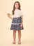 Conjunto de Laise Azul Floral Animê na internet
