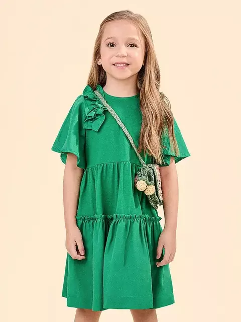 Vestido Verde com Babados