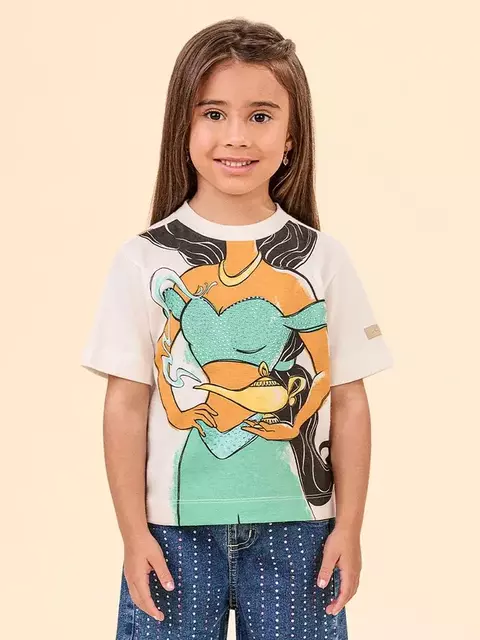 Blusa Off White da Jasmine com Strass Animê