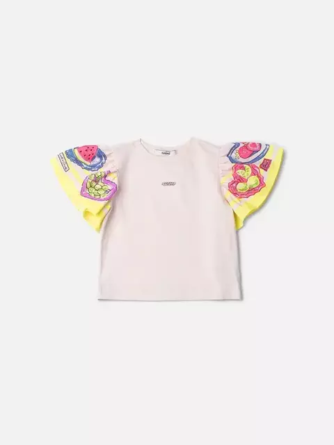 Blusa Infantil com Mangas Estampadas Animê