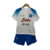 Kit Infantil Napoli II 23/24 - EA7 - Branco com detalhes em azul e vermelho